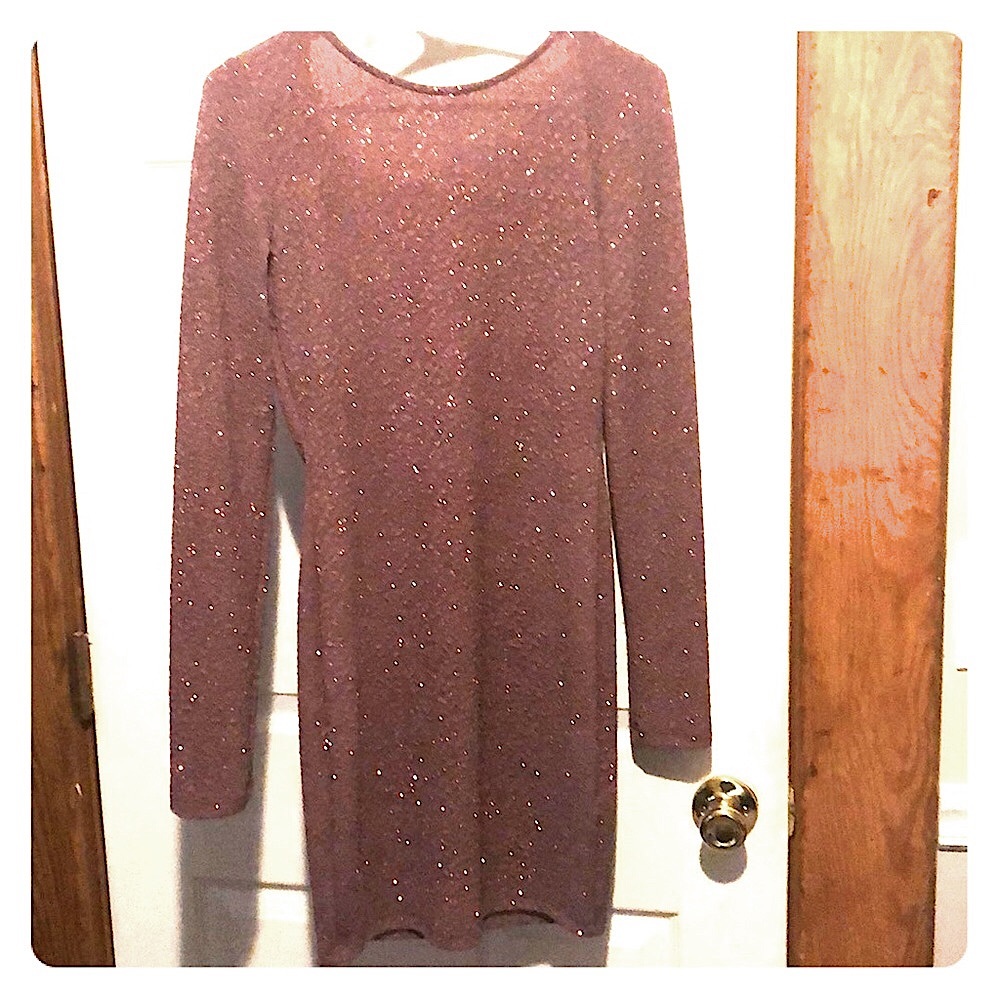 Long Sleeve Scoop Back Dress